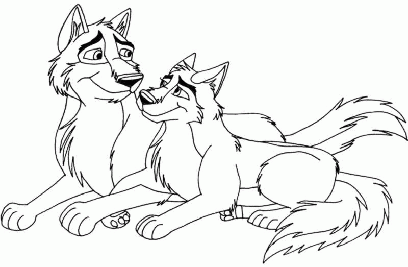 Wilki Przyjaciele - Kolorowanka do Druku dla Dzieci kolorowanka do druku